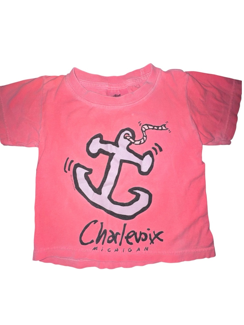 Pink Anchor Graphic Kids T‑Shirt